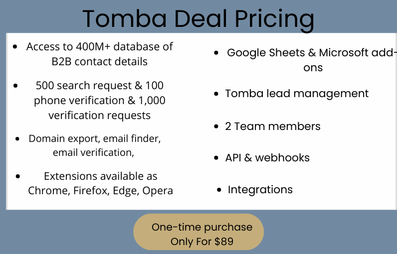 Tomba Lifetime Deal