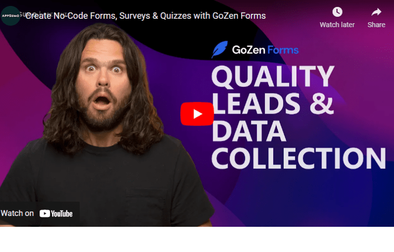 gozen forms appsumo lifetime deal
