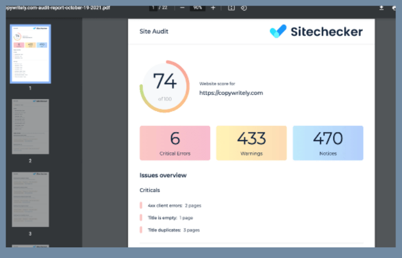sitechecker pro review